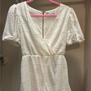 Alice + Olivia White Eyelet Romper